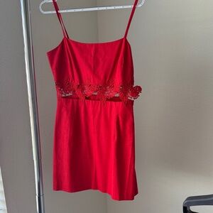 Mango Vibrant Mini Red Dress